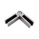 Top Hardware Adjustable Glass to Stainless Steel Bracing Clamp, Bracket, Stiffener for 1/2" and 3/8" Glass, Mirror Chrome Finish