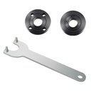 Angle Grinder Flange Spanner Metal Lock Nut Thread Replace for Angle Grinder inside outside Flange Nut Set Tool and Wrench