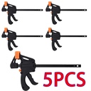 5PCS Quick Release Track Saw Clamps, Wood Spreader for Joinery, Easy Installation Equipment, Adjustable, with Fastener F Clamp and Working Bar