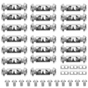 Hareemi 20Pcs Wire Rope Cable Clamp Double Hole Wire Clamp Stainless Steel Wire Clamp