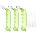 3Pcs Glass Cutter Pistol Grip 6Mm-12Mm Oil Feed Stained Glass Cutters Tool with Oil Reservoir Light Green