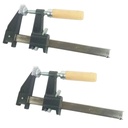 Set of 2 - 6" Steel Bar Clamp with Metal Ratcheting System and Quick Release Suitable for a Wide Range of Woodworking and Metalworking