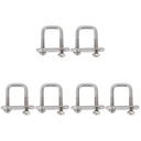 6 Pcs Square Clamp Right-Angle Bolts Heavy Duty Strap Clamps Stainless Steel Screw Damper