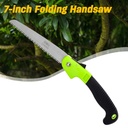 Deli 7-Inch Stainless Steel Folding Handsaw,Portable Camping Jab Saw with Triple Cut Teeth for Trees Trimming,Branches Cutting, Gardening,Camping, Hunting