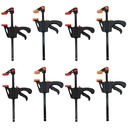 12 Pack 4 Inch Bar Clamps for Woodworking Quick Grip Clamps Trigger Clamp One Handed Ratchet Clamp, Mini Small Bar Clamps for Craft Wood Clamps for Gluing