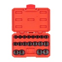 TEKTON 3/8 Inch Drive 12-Point Impact Socket Set, 19-Piece (6 - 24 Mm) | SID91306