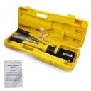 16 Ton Hydraulic Wire Battery Cable Lug Terminal Crimper Crimping Tool with 11 Dies Fit for Crimping Wires Butt Connectors