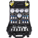 VEVOR Hydraulic Pressure Test Kit, 10/100/250/400/600Bar, 5 Gauges 13 Test Couplings 14 Tee Connectors 5 Test Hoses, Hydraulic Gauge Kit W/ Sturdy Carrying Case, for Excavator Construction Machinery
