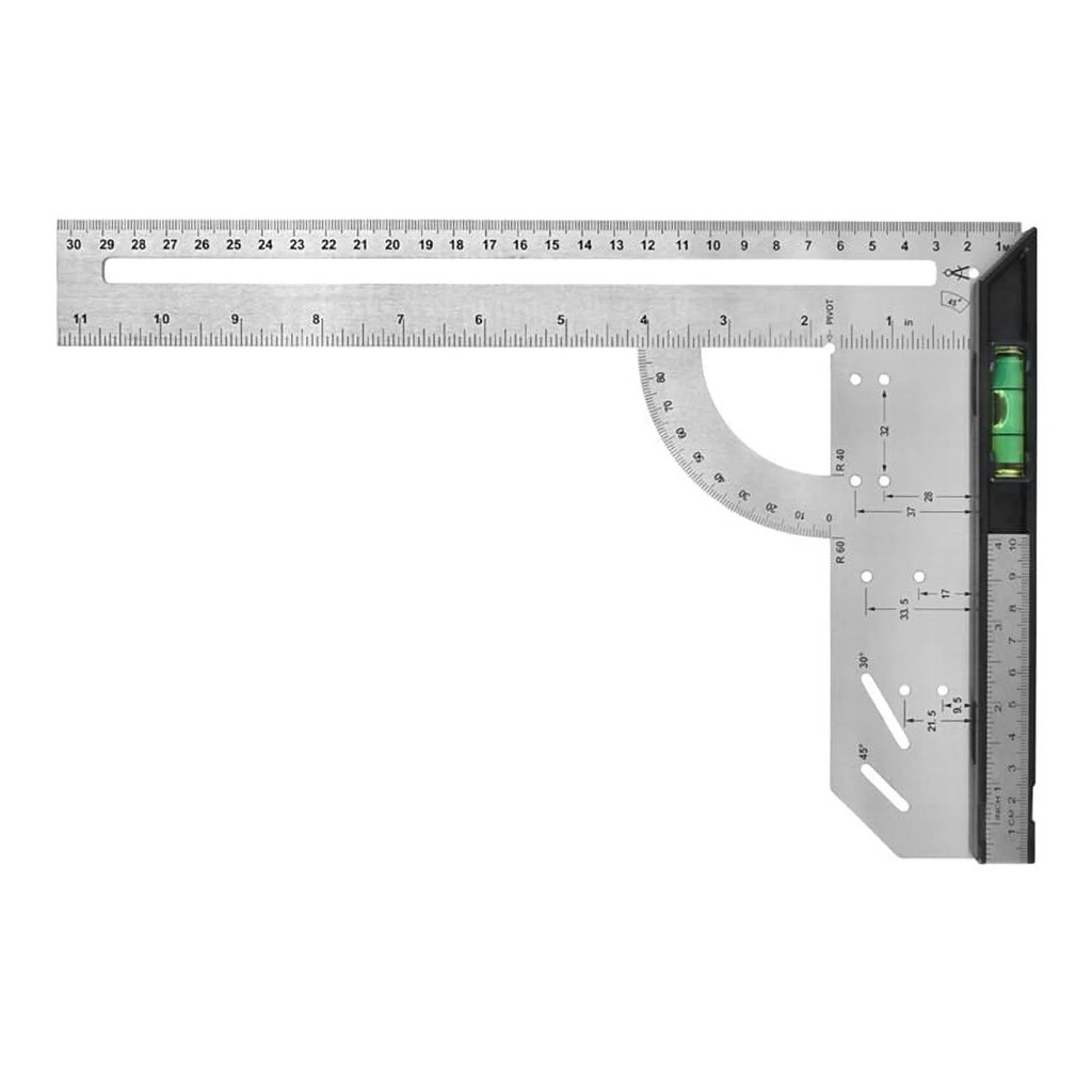 Accurate 12-Inch Combination Square for Woodworking