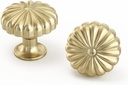 Goldenwarm 10 Pack Gold Cabinet Knobs Dresser Knobs Gold Drawer Pulls and Knobs for Dresser Brushed Gold Cabinet Pulls Zinc Alloy