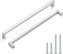 Probrico 15 Pack Square Modern Stainless Steel Brushed Nickel Cabinet Handles Kitchen Cupboard Drawer Dresser Pulls Hardware， 12-3/5" (320Mm) Hole Centers