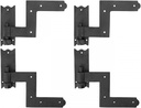 Renovators Supply Manufacturing - Heavy-Duty Black Wrought Iron Shutter Lift off Pintle Hinges - Colonial Pin Reversible Hinges for Doors, Window and Shutters with Hardware - 6 1/2 Inches, Pack of 2
