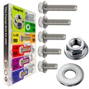 EEEEE Metric Hex Flanged Bolt Assortment Kit 96Pcs and Nuts Kit Set,M=8 Bolt 16Mm 20Mm 25Mm 30Mm 35Mm Flange Metric Large Hardware Grade Hex Bolt Assortment,304 Stainless Steel Class Flat Washers