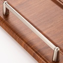 6-1/4 Inch Screw Spacing, Brushed Nickel round Foot Pulls, Kitchen Cabinet Handles, Pack of 10 | Solid Furniture Hardware for Cupboard Door Bedroom Dresser Drawer Bathroom Vanity 2306