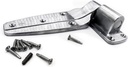 Kason 1248 Brushed Chrome Non-Spring-Loaded Cam-Rise Hinge, Flush, 1 CT, with Hardware KIT