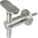 Stainless Steel 316 Grade Wall Mount Adjustable Flat Top Surface Handrail Bracket for Square Tube (Satin Bushed Finish)