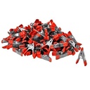 Wideskall 2" Inch Mini Metal Spring Clamps W/ Red Rubber Tips Clips Pack of 120