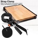 OTVIAP Strap Clamp,6M Adjustable Corner Clamp Band Strap 4 Jaws Picture Frame Holder Woodworking Tool, Corner Clamp Strap