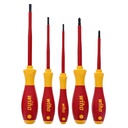 Wiha Tools INSULATED SLOT/PH 5PC SET. Set Includes: Slotted 3.5, 4.5, 6.5Mm | Phillips #1, #2