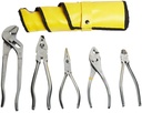 10381 Stainless Steel Pliers Set, 5-Piece in Roll up Pouch