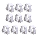 10Pcs Plastic Water Supply Pipe Clamp Clips with Lock Fit for 25Mm Outer Dia Pipe(25Mm)