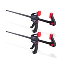 POWERTEC 2PK 24 Inch Bar Clamps with Spreader, Trigger Clamps for Woodworking, One-Handed Carpenter Quick Clamp Sets for Gluing, Wood Clamps for Woodworking Tools, 71596