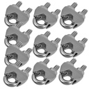 10 Pcs Bolts Wire Clips Connectors Fence Door Steel Rope Clamp U Bolt Clamp Steel Cable Clips Wire Rope Chuck Fixture Rigging Stainless Steel