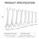Thin Open End Wrench Set Ultra-Thin Flat Wrench Tool for Plumbing Tubing