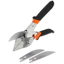 Binkne Trim Tool, Slot Scissors Angle Cut Woodworking Electrician Multi Functional Buckle Card Sealing Flanging Tool Right Angle Line Scissors, 1*Scissors, 2*Spare Blades, Clearance Sale