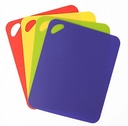 Dexas Heavy Duty Grippmat Flexible Cutting Board Set of Four, 11.5 by 14 Inches, Blue, Green, Yellow, Red