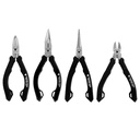 Keeomi 4-Piece 5" Precision Mini Pliers Set ESD Safe Grip. Made in Japan: Screw Extractor, Long Nose, Needle Nose Pliers & Flush Cutters. for Electronic Repairs/Precision Work.