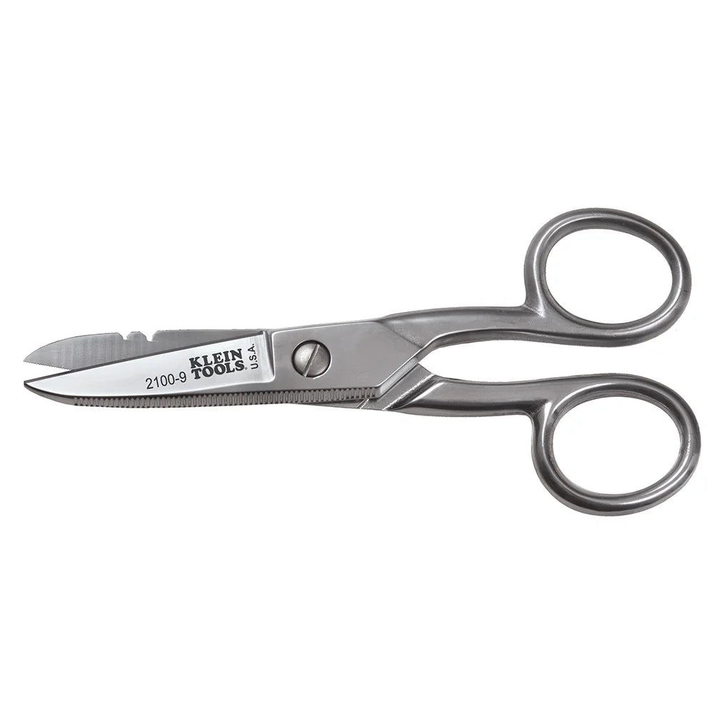 Klein Tools 2100-9 Electrician's Scissors for Wire Stripping