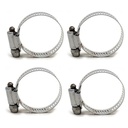 Stainless Steel 1/2 X 1 3/4 Inch Boat Hose Clamps (Set of 4)