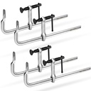 SHALL 4-Pack Bar Clamp Set, 12-Inch Drop Forged Steel Bar Clamps, Bar Clamps for Woodworking, Steel F Clamps with Max 450Lbs Load Limit for Welding, Woodworking, Metal Working, DIY and Crafts