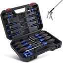 WORKPRO Magnetic Screwdriver Set, 16-Piece Torx Slotted Phillips Precision Screwdrivers with Magnetizer