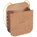 Klein Tools 5140K 9 In. X 7 In. X 3.25 In. Leather Tool Bag with Strap