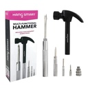Hangsmart Multi-Functional 6 in 1 Hammer & Screwdriver Tool, with 4 Interchangeable Screw Heads.
