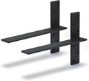 Free Hanging Countertop Support Bracket 12"Lx2.5"W 2 Pack Hidden Floating Wall Bracket 3/8" Thick Heavy Duty Granite Countertop Bracket Shelf Bracket for Floating Wall Bars,Wall Bench Seats,Vanities