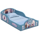 Disney Frozen II Plastic Sleep and Play Toddler Bed with Attached Guardrails By