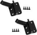 Sliding Barn Door Lock, Stainless Steel Gate Latches Flip Latch Safety Door Bolt Latch Lock for Wine Cabinet, Bathroom, Outdoor, Garage, Garden, Closet Door (Black-Light Locker-Small)