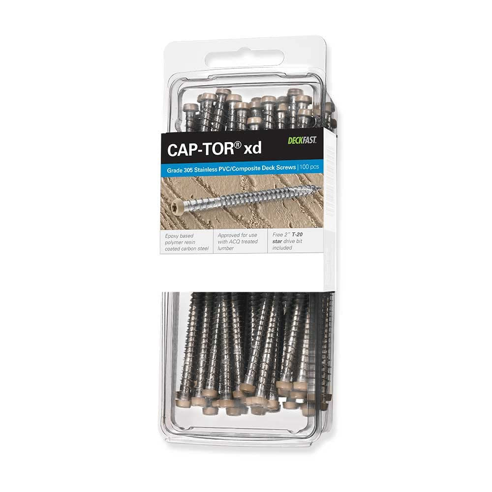 Starborn Cap-Tor Xd Screws for PVC Decking - 100 Count