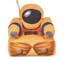 Children'S Furniture Sofa, Nylon Cloth Cover EPS Particle Filled Theme Astronaut Orange Armchair (Size : 52×65×75Cm)
