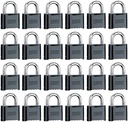 Master Lock 178D Set-Your-Own Combination Padlock, Die-Cast, Black, 24-Pack