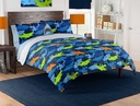 Northwest Kids Shark Adventure Full Bed in a Bag with Decorative Pillow