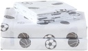 Chezmoi Collection 3-Piece Kids Sports Baseball Basketball Soccer Football Microfiber Sheet Set, Twin Size