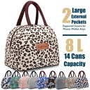Comfitime Lunch Bag - Insulated Lunch Box for Women, 8L or 14 Cans Large Capacity Cooler Bag for Adults & Teen, Cute Aesthetic Lunch Tote for Work, School, Extra Zippered Pocket for Wallet & Phone
