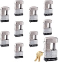 Master Lock - (10) Keyed Alike Multi Purpose Padlocks 37NKA-10 W/Bumpstop Technology