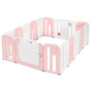 Costway 16 Panels Baby Safety Playpen Kids Safety Activity Play Center W/ Drawing Board