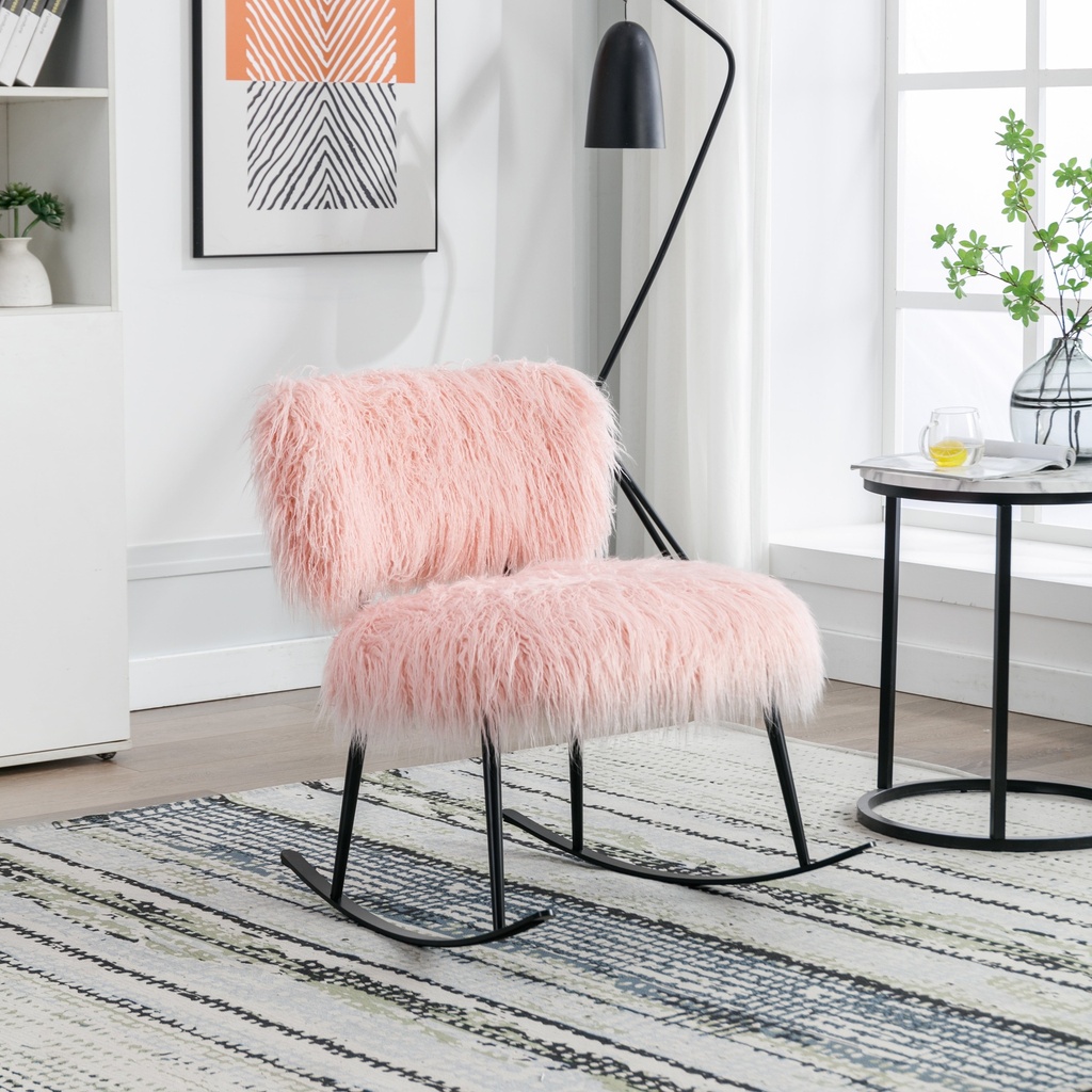 Paproos Faux Fur Rocking Chair - Comfy Nursery Glider