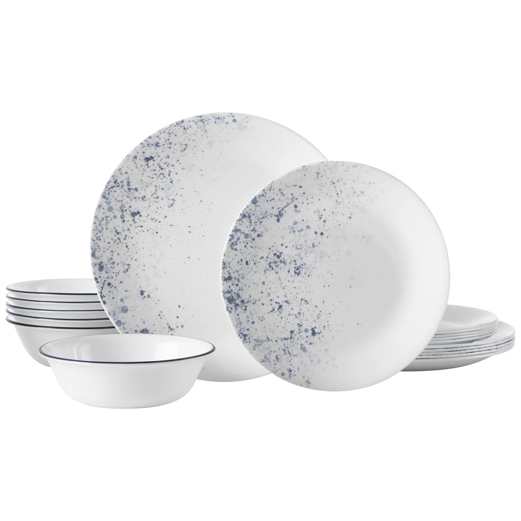 Corelle Indigo Speckle Dinnerware Set - 18 Pieces for 6